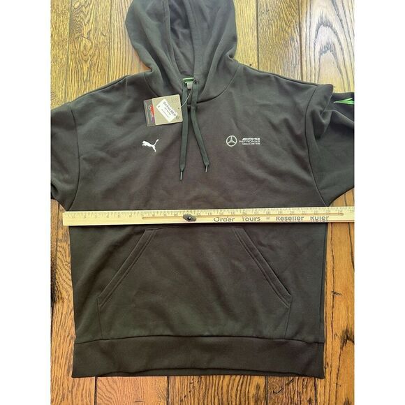 Puma Mercedes AMG F1 Neon Energy Hoodie Black NWT Size Medium - Picture 5 of 6